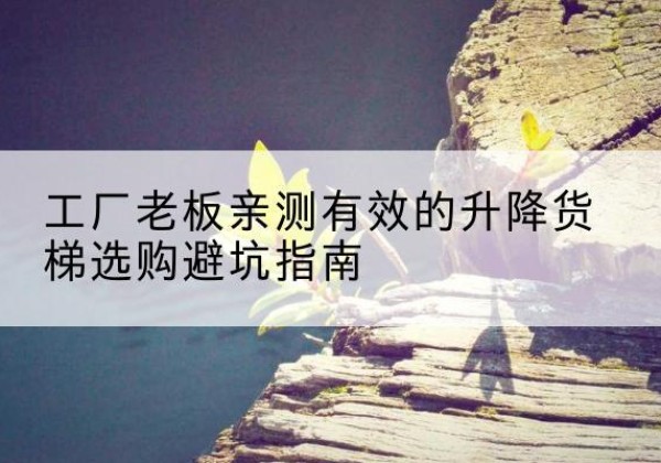云龙升降货梯怎么选-工厂老板亲测有效的升降货梯选购避坑指南